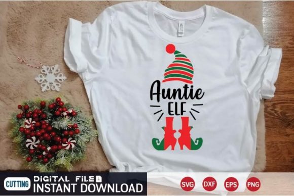 Auntie Elf Svg: A Charming Addition to T-Shirt Designs and Graphics