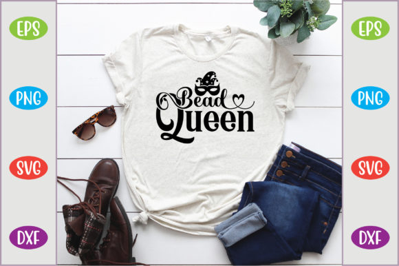 Bead Queen: A Versatile Graphics Asset for T-Shirt Designs