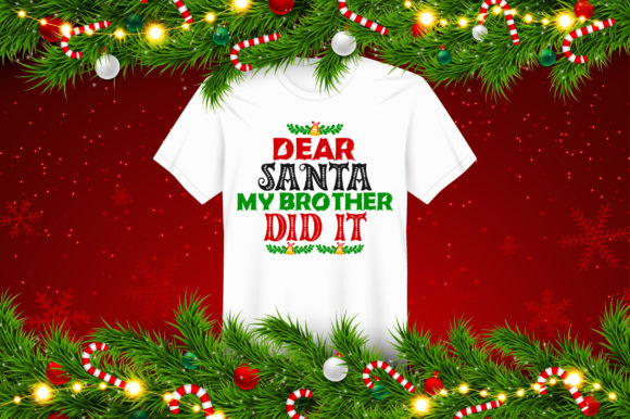 Brother Christmas Pajama T-Shirt Design for Creative Graphics