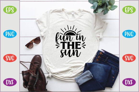 Fun in the Sun: A Vibrant T-Shirt Design for Local Brands