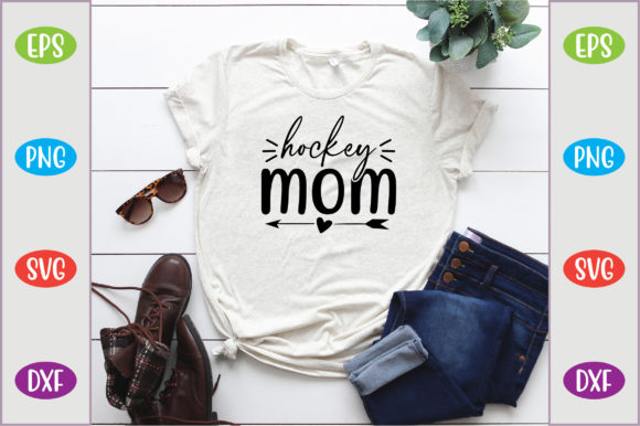 Hockey Mom Graphics: A Versatile T-Shirt Design for Publishers