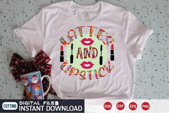 Lattes and Lipstick Svg: A Versatile Graphic for T-Shirt Designs