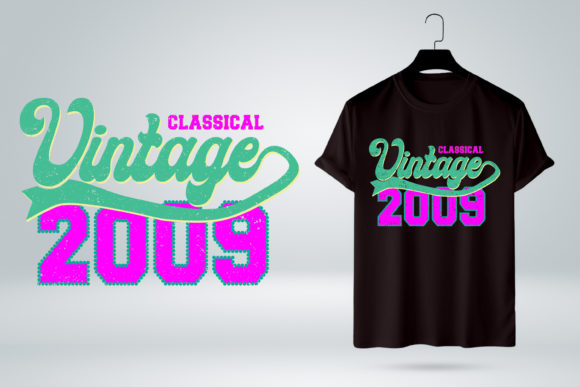 Limited Edition Vintage 2009 T-Shirt: A Graphic Design Asset
