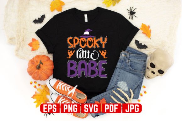 Little Babe Halloween T-Shirt Design: A Graphics Gem