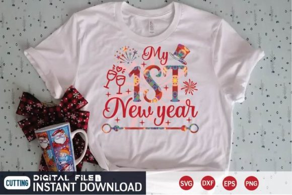 My 1st New Year Svg: A Versatile Graphics Asset for T-Shirt Designs