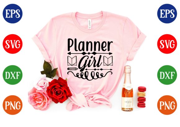 Planner Girl Svg Design: A Versatile Graphics Asset for T-Shirt Designs