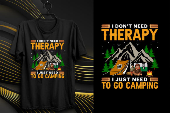 Therapy Camping T-Shirt Design: A Versatile Graphic for Content Creators