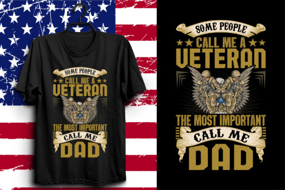 Veteran Dad T-Shirt Design for Local Branding